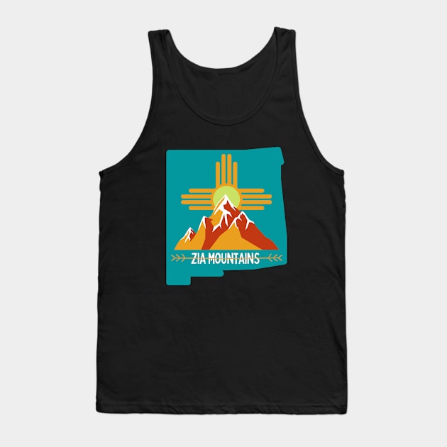 Zia Mountains New Mexico Tank Top by High Altitude